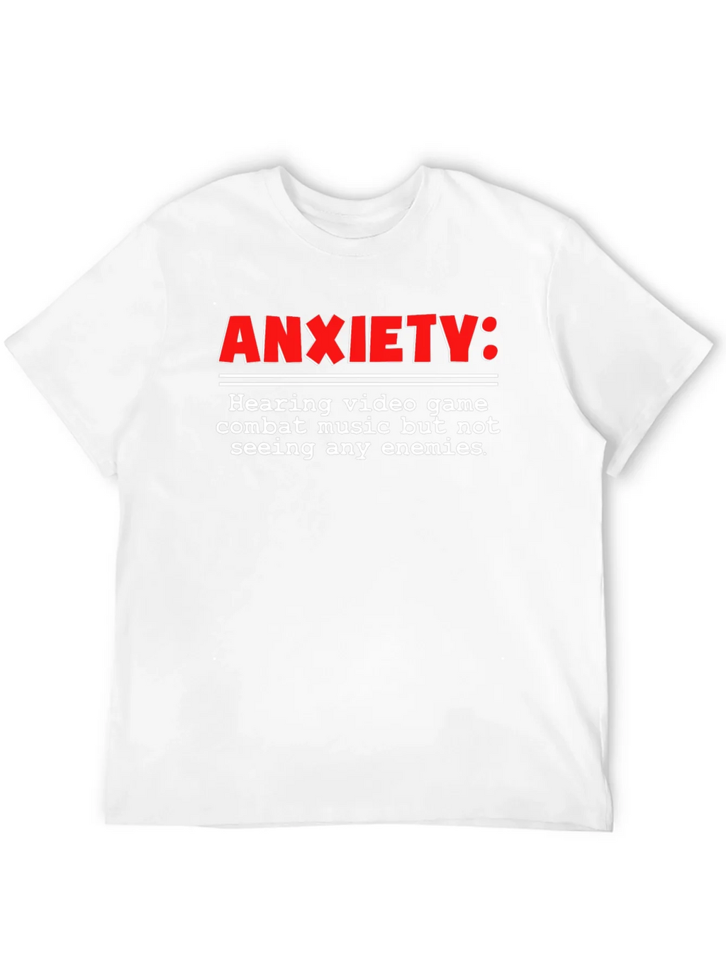 Anxiety Gamer T-Shirt - Combat Music No Enemies product image 11