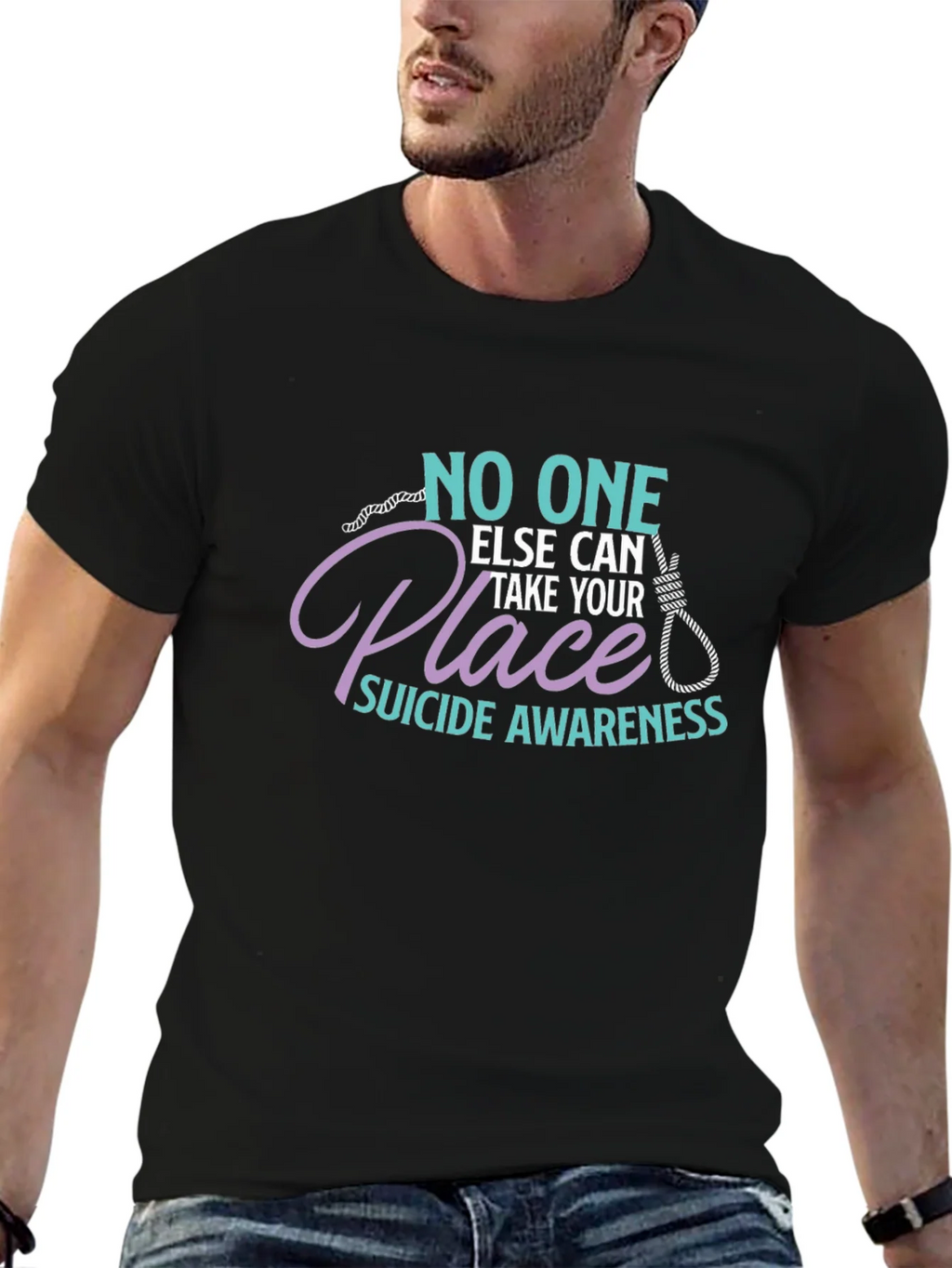Suicide Awareness Graphic T-Shirt - No One Else Can Take product image 6
