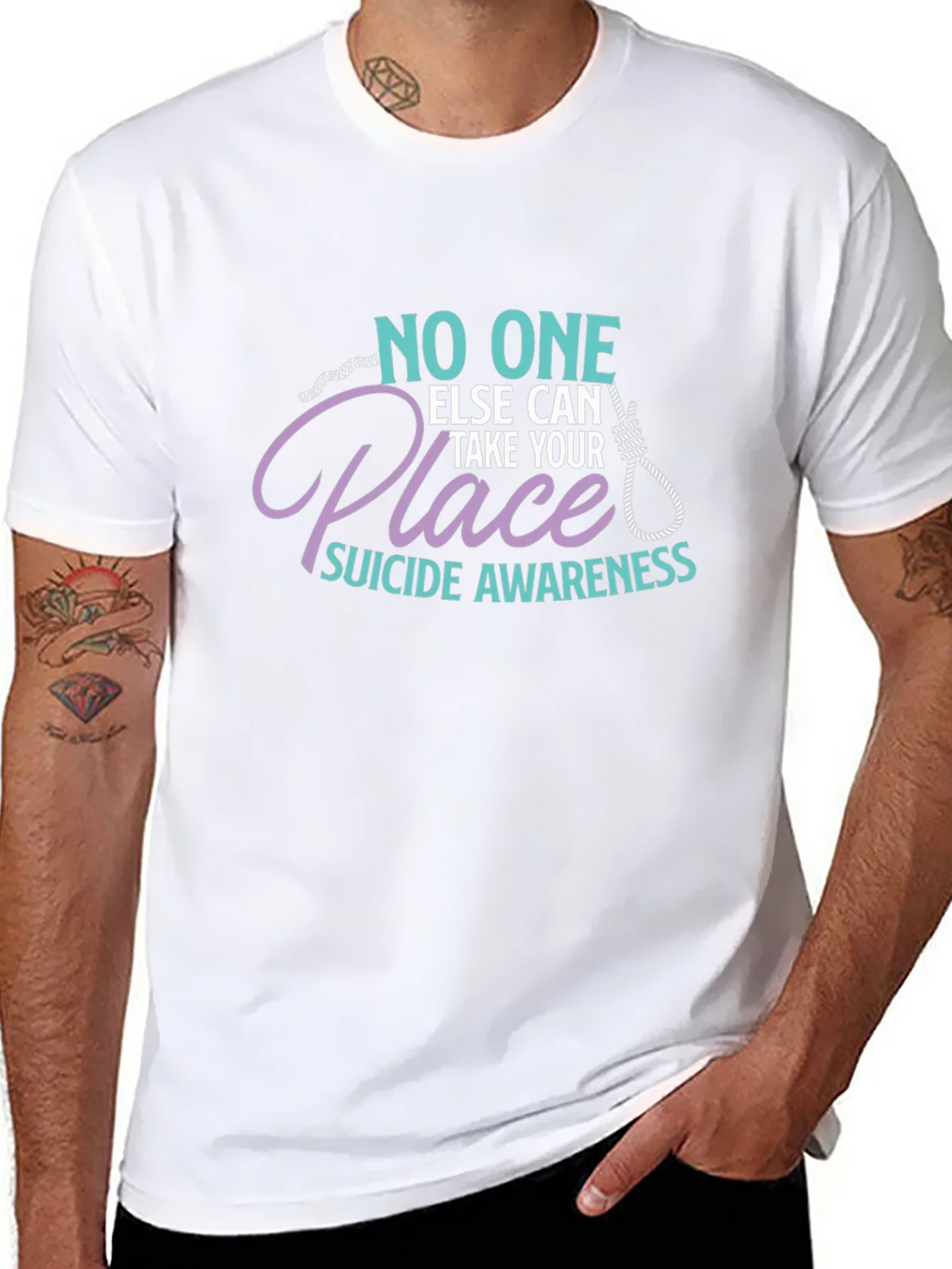 Suicide Awareness Graphic T-Shirt - No One Else Can Take product image 7
