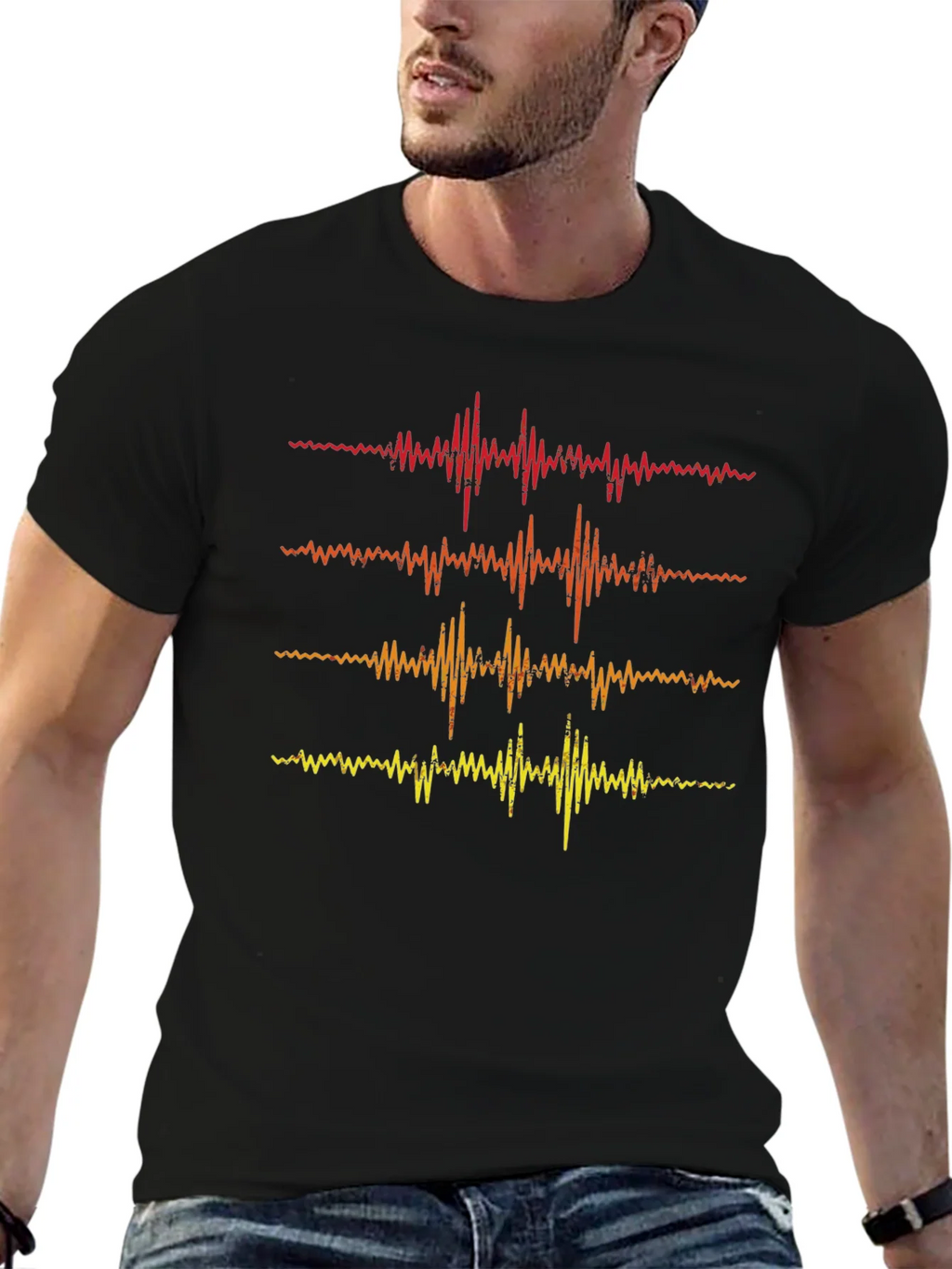 Retro Sound Wave Graphic Tee product image 5