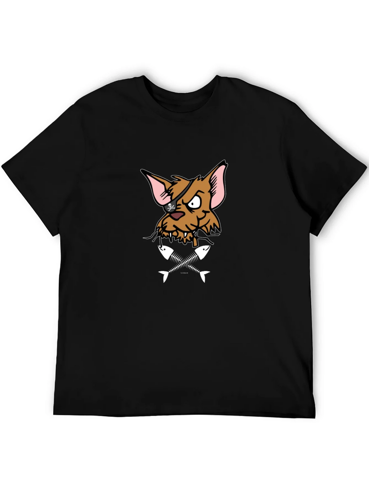 Pirate Cat T-Shirt - Fish Bones Design product image 5