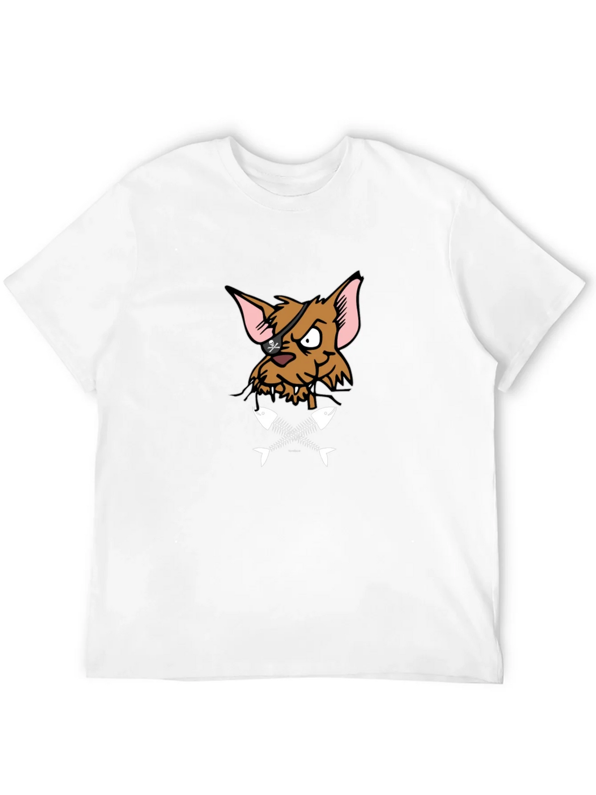 Pirate Cat T-Shirt - Fish Bones Design product image 11