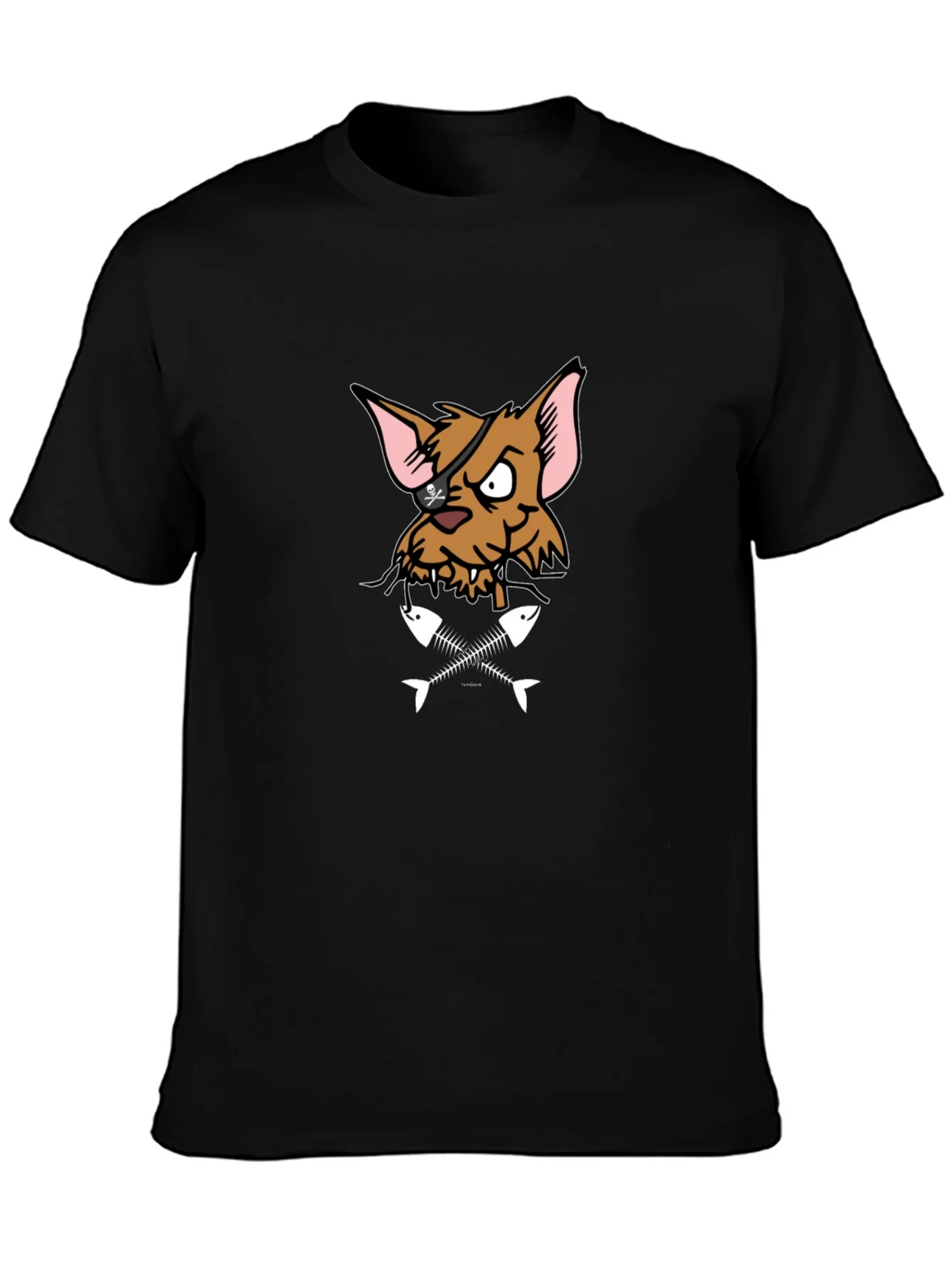 Pirate Cat T-Shirt - Fish Bones Design product image 3