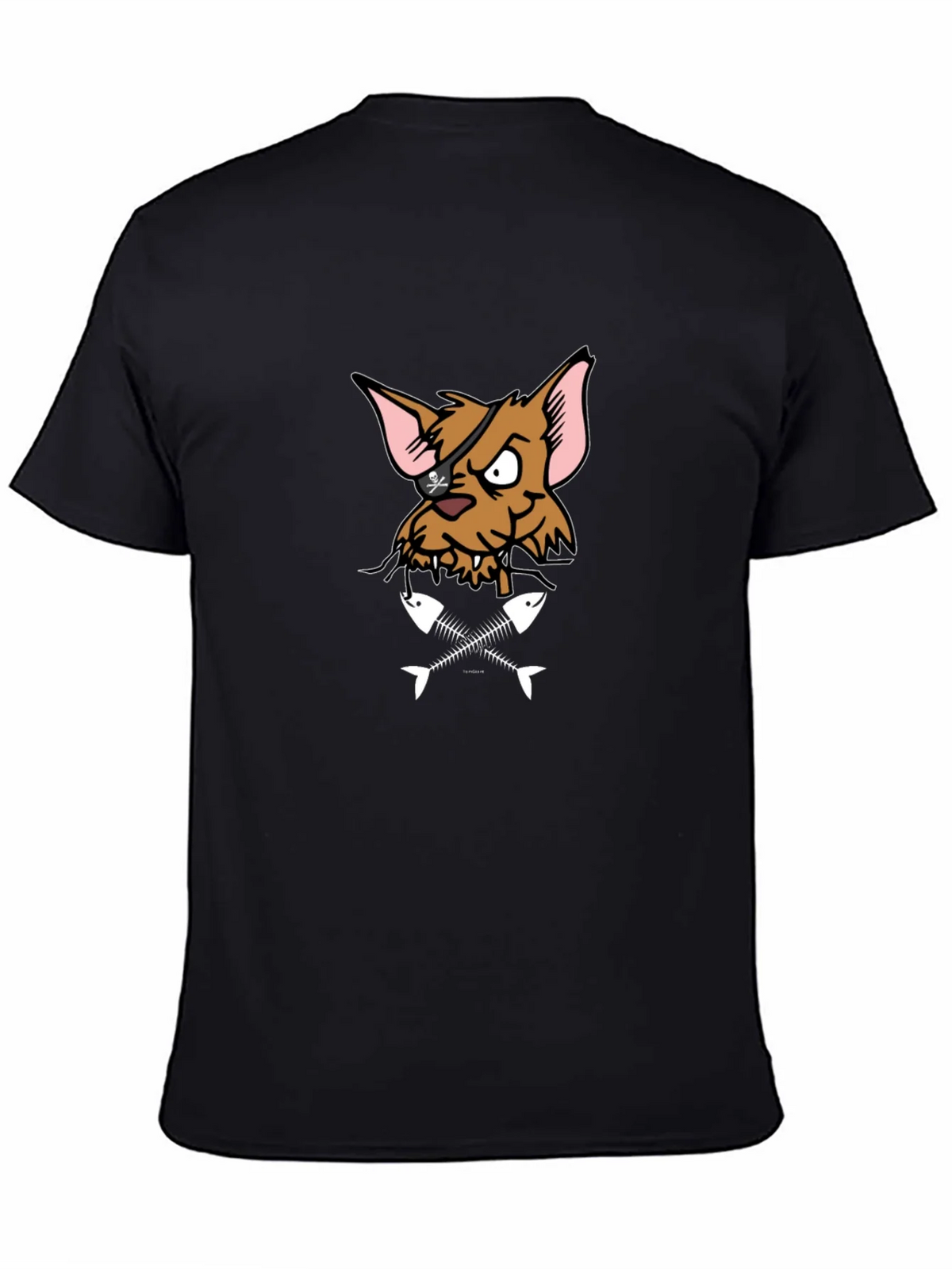 Pirate Cat T-Shirt - Fish Bones Design product image 4