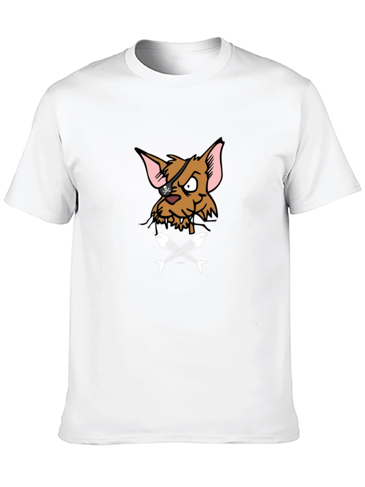 Pirate Cat T-Shirt - Fish Bones Design product image 9