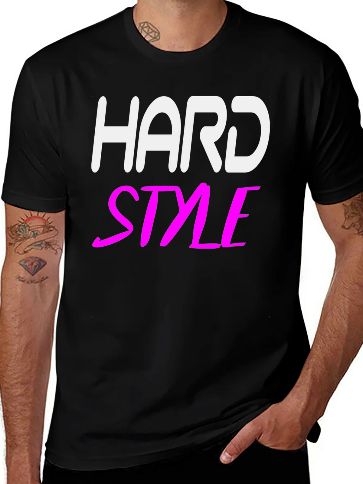 Hard Style Graphic Tee - Black Cotton T-Shirt product image 1
