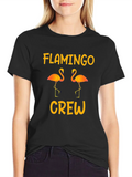 Flamingo Crew Graphic Tee - Tropical Summer Vibes product image 1
