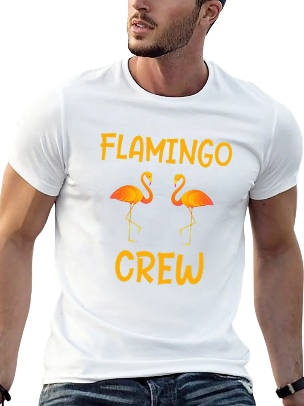 Flamingo Crew Graphic Tee - Tropical Summer Vibes product image 8