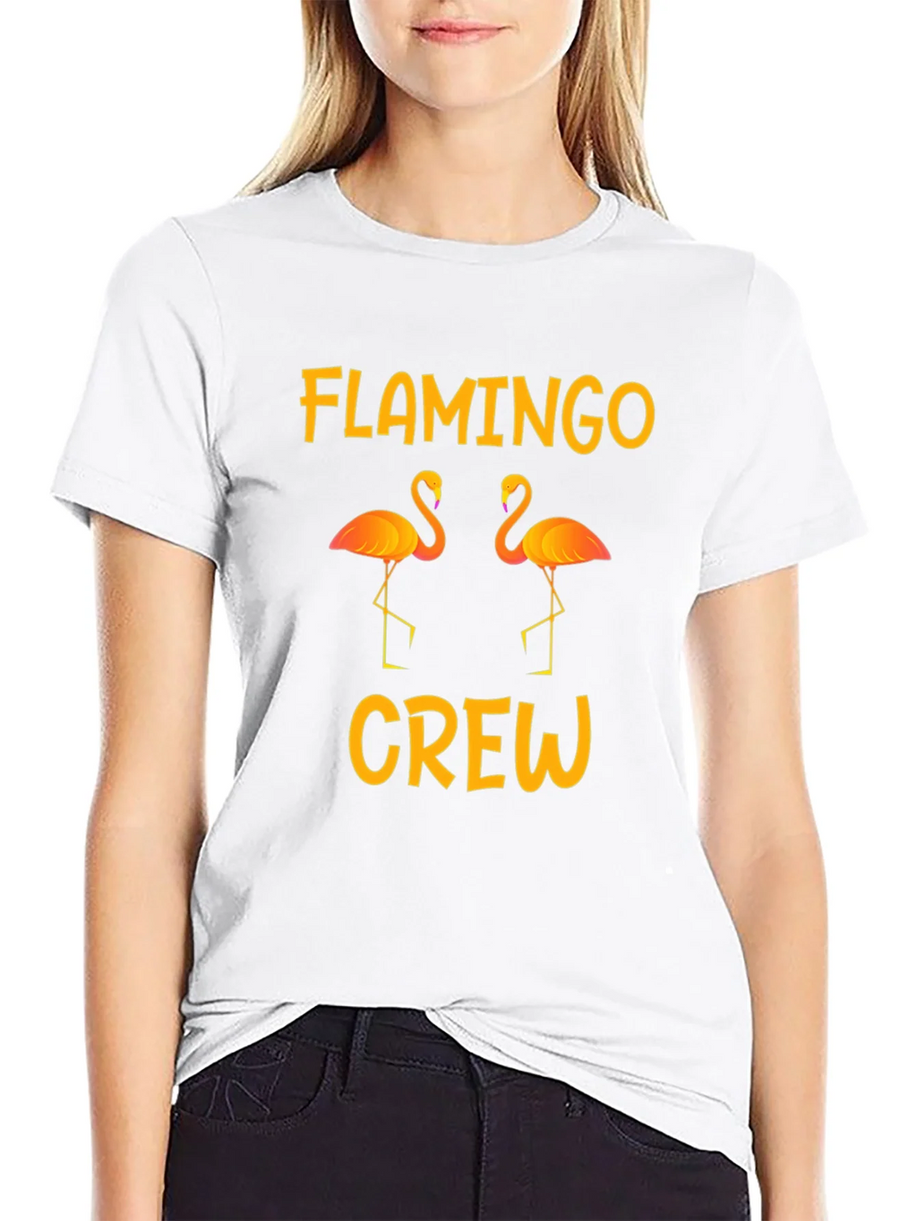 Flamingo Crew Graphic Tee - Tropical Summer Vibes product image 4