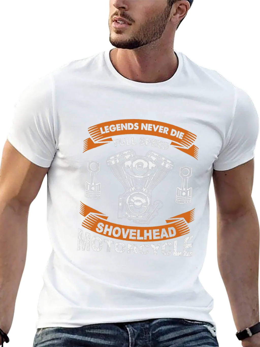Legends Never Die Motorcycle Shovelhead T-Shirt product image 12