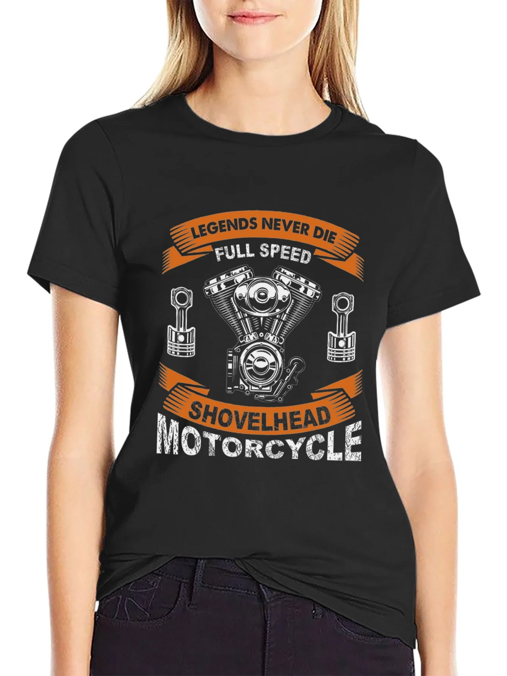 Legends Never Die Motorcycle Shovelhead T-Shirt product image 2