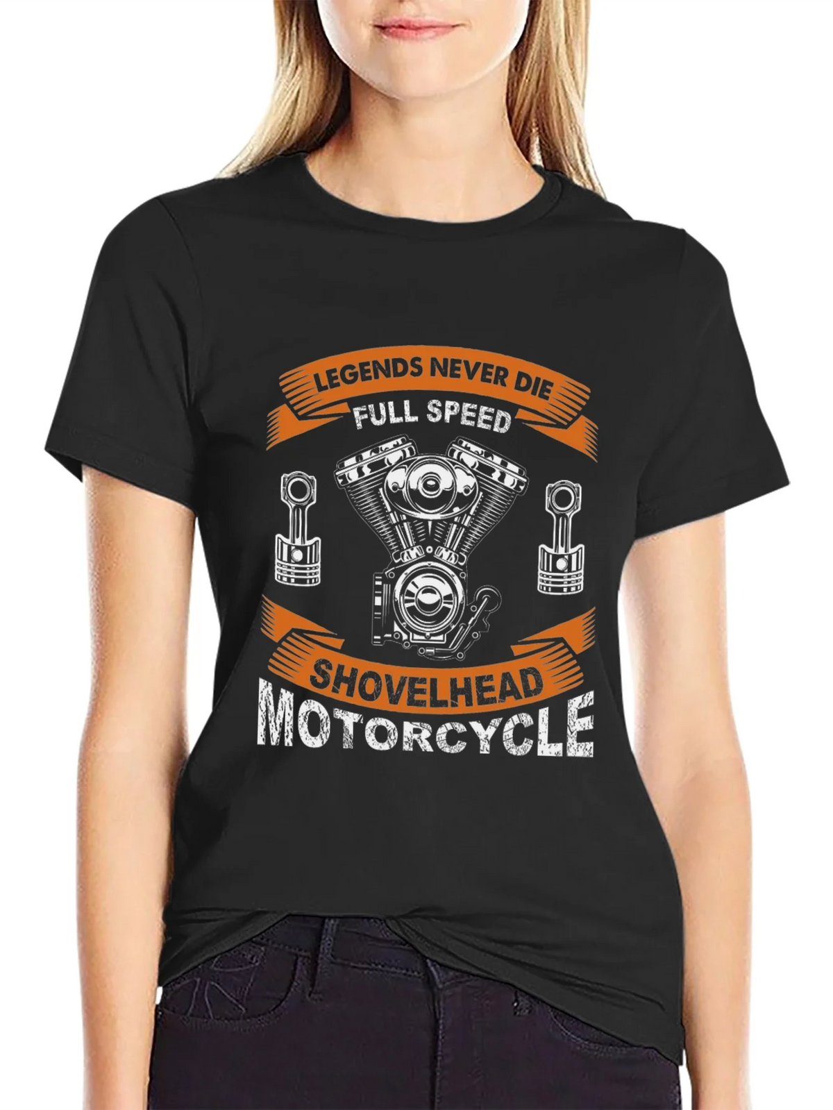 Legends Never Die Motorcycle Shovelhead T-Shirt product image 2