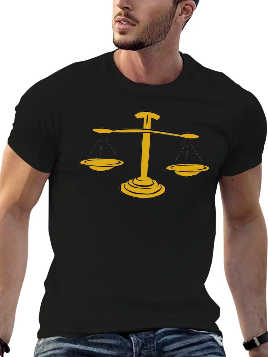 Scales of Justice Graphic Tee - Black product image 4