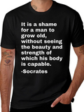 Socrates Quote T-Shirt - Beauty and Strength product image 1