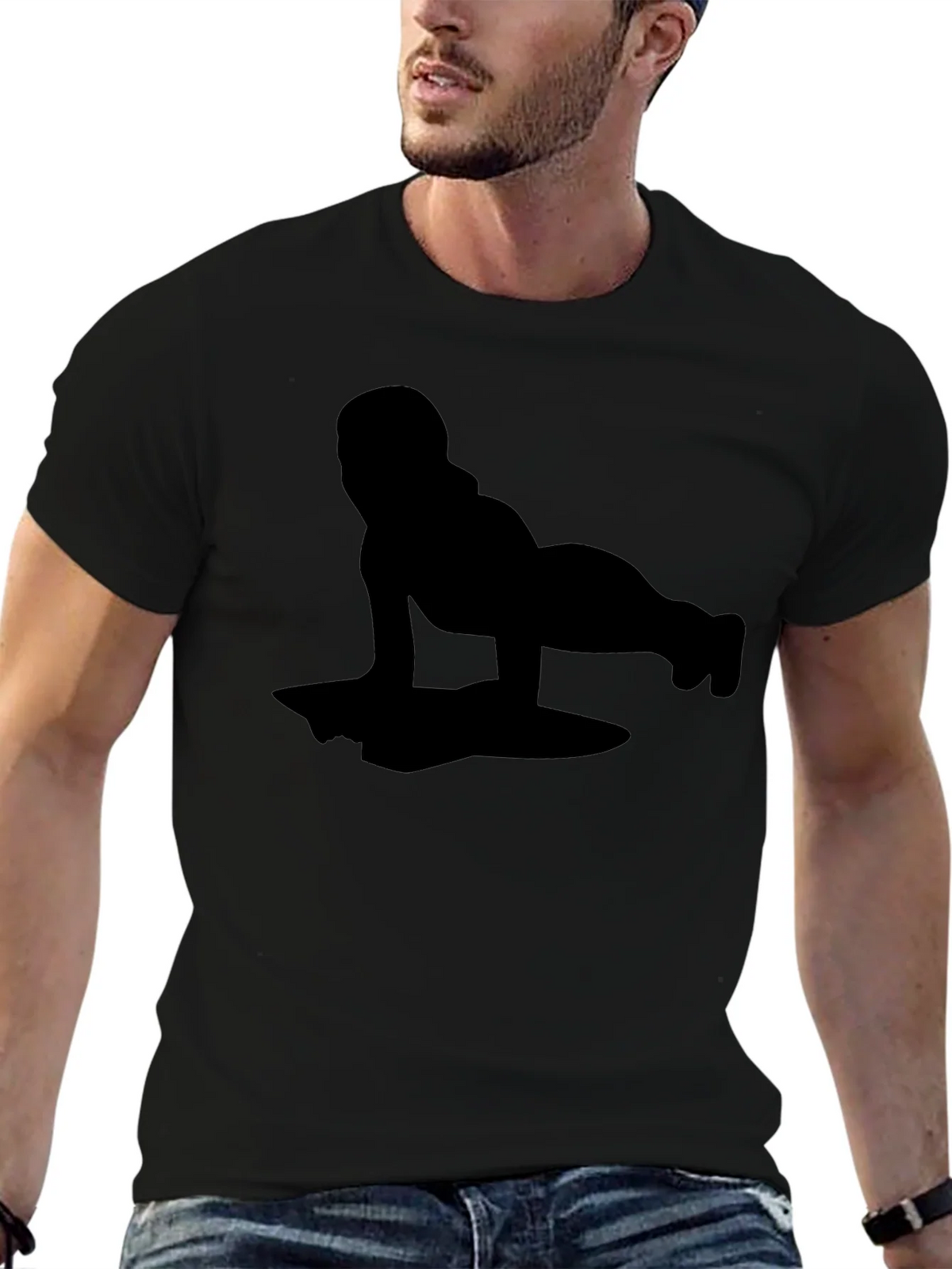 Yoga Silhouette Black T-Shirt product image 6
