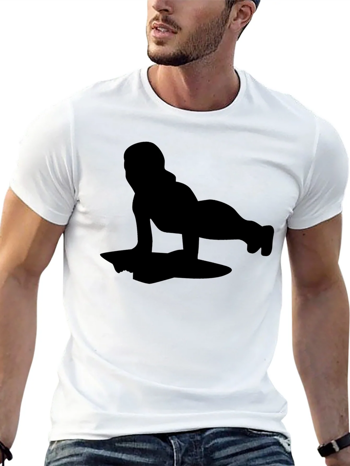 Yoga Silhouette Black T-Shirt product image 12