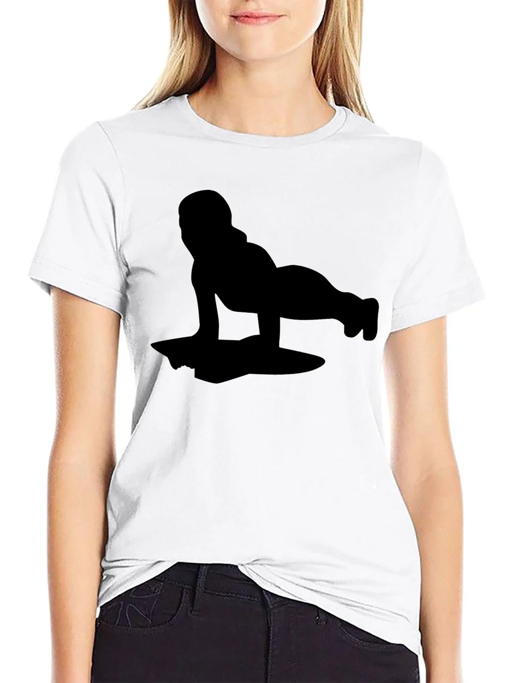 Yoga Silhouette Black T-Shirt product image 8