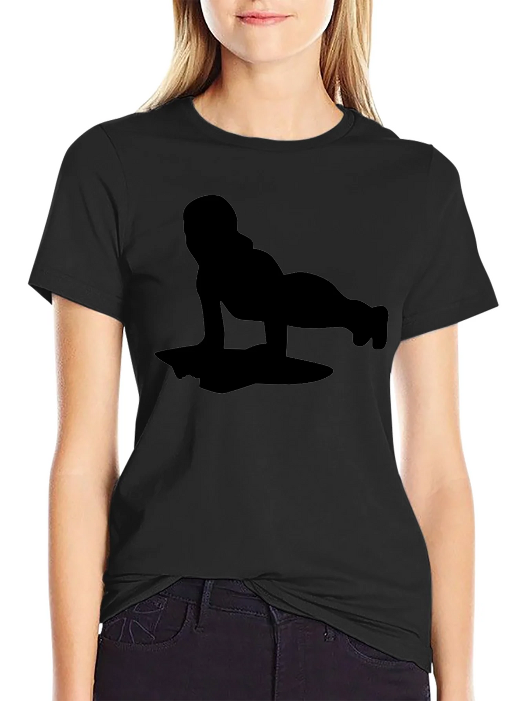 Yoga Silhouette Black T-Shirt product image 2