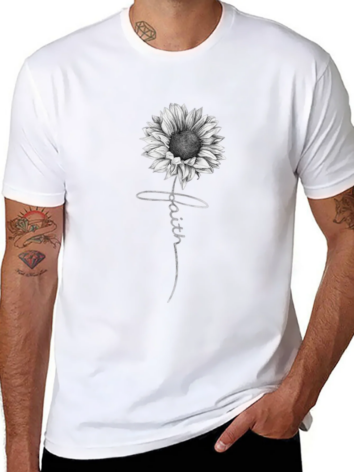 Faith Sunflower Graphic Print T-Shirt product image 7