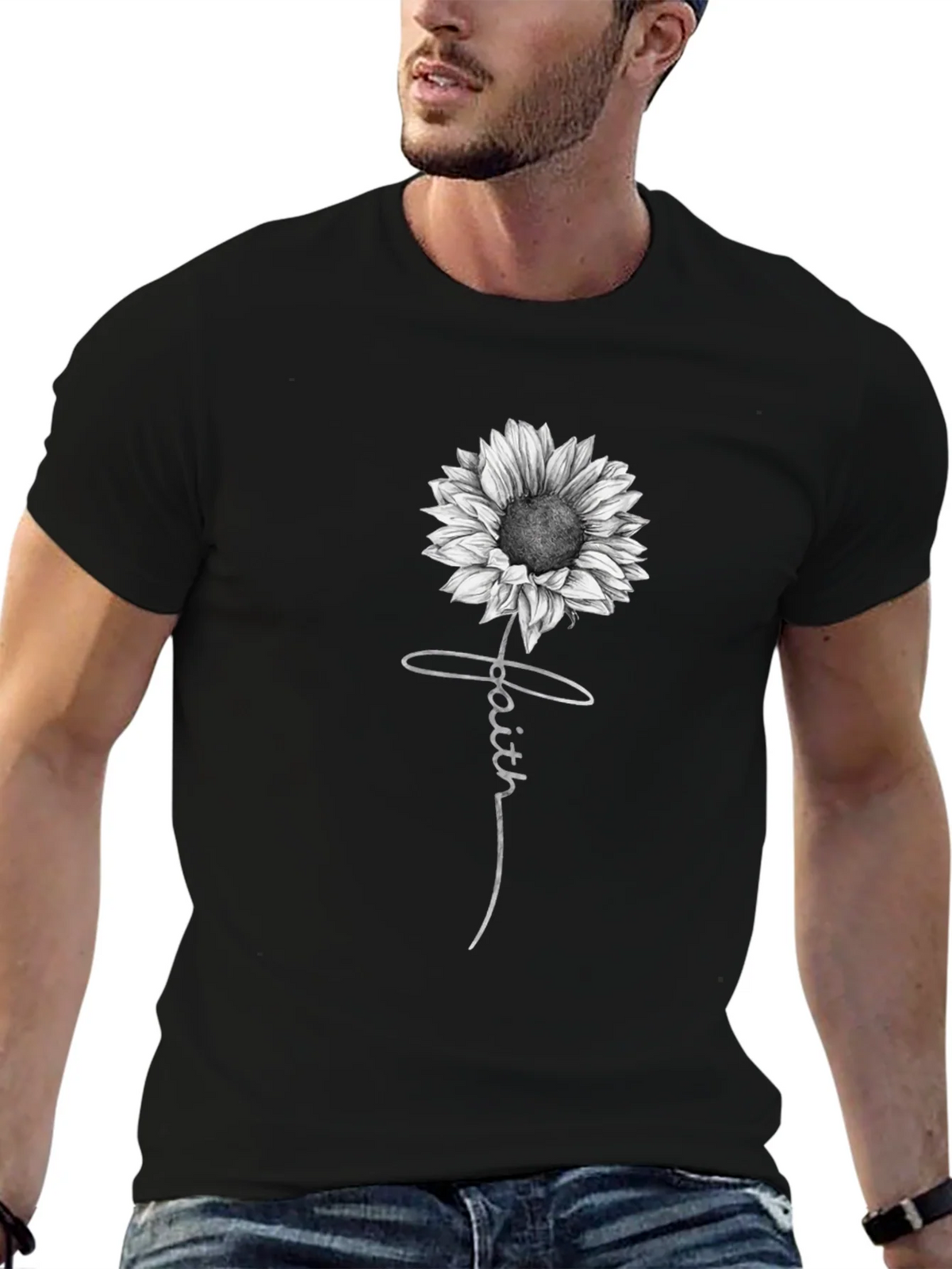 Faith Sunflower Graphic Print T-Shirt product image 6