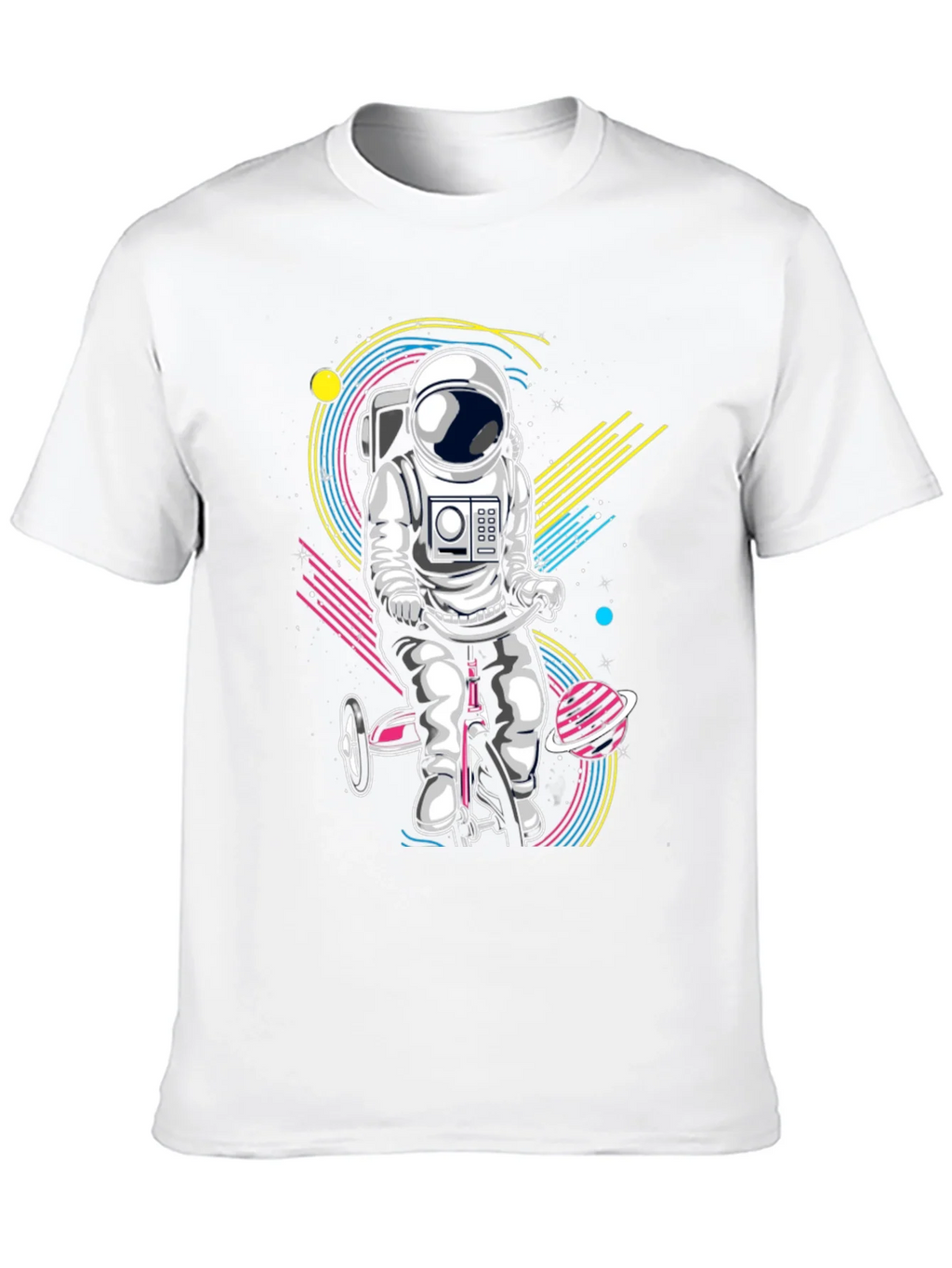 Astronaut on Tricycle Graphic T-Shirt product image 9