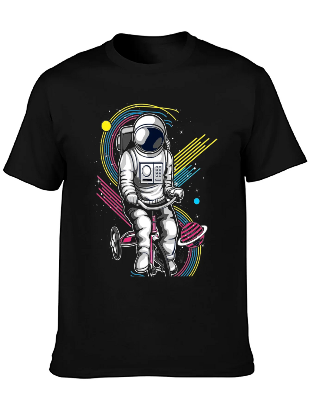 Astronaut on Tricycle Graphic T-Shirt product image 3