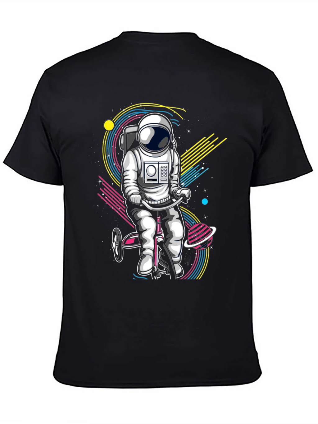 Astronaut on Tricycle Graphic T-Shirt product image 4