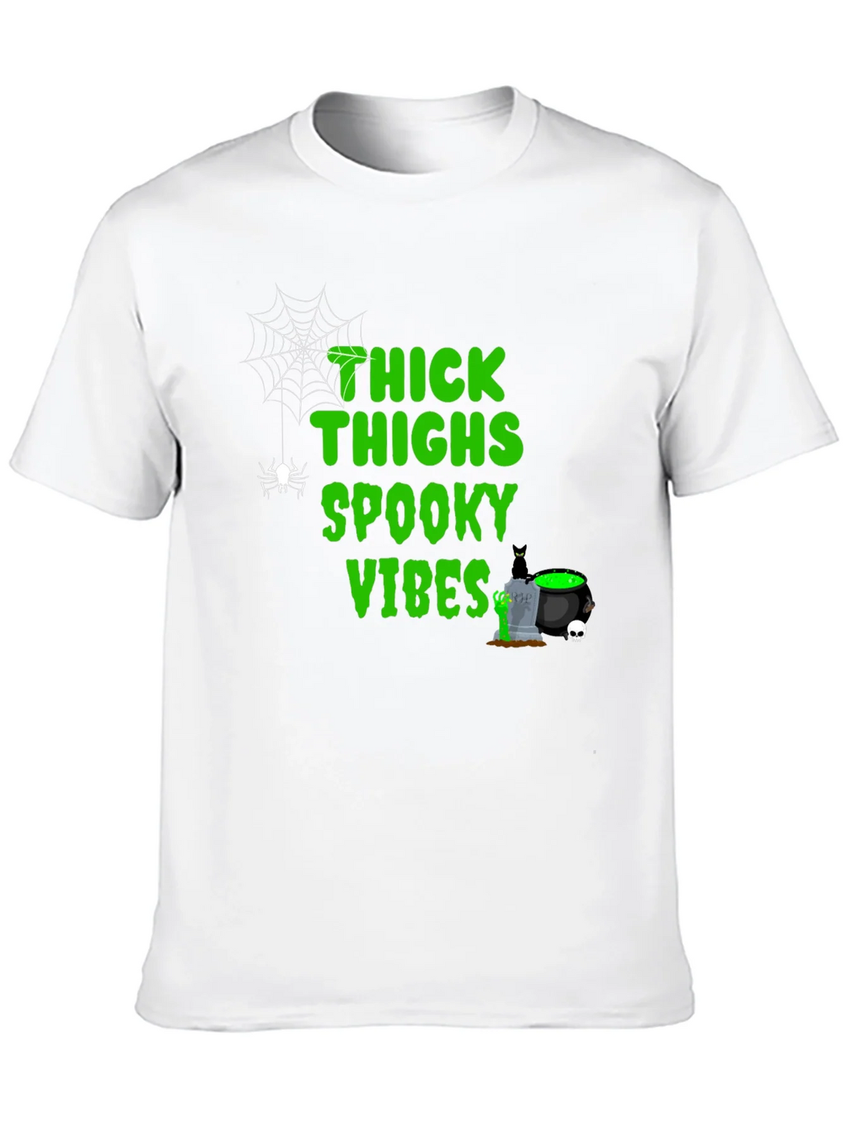 Thick Thighs Spooky Vibes Halloween T-Shirt product image 9