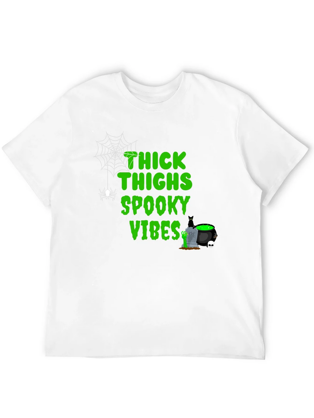 Thick Thighs Spooky Vibes Halloween T-Shirt product image 11