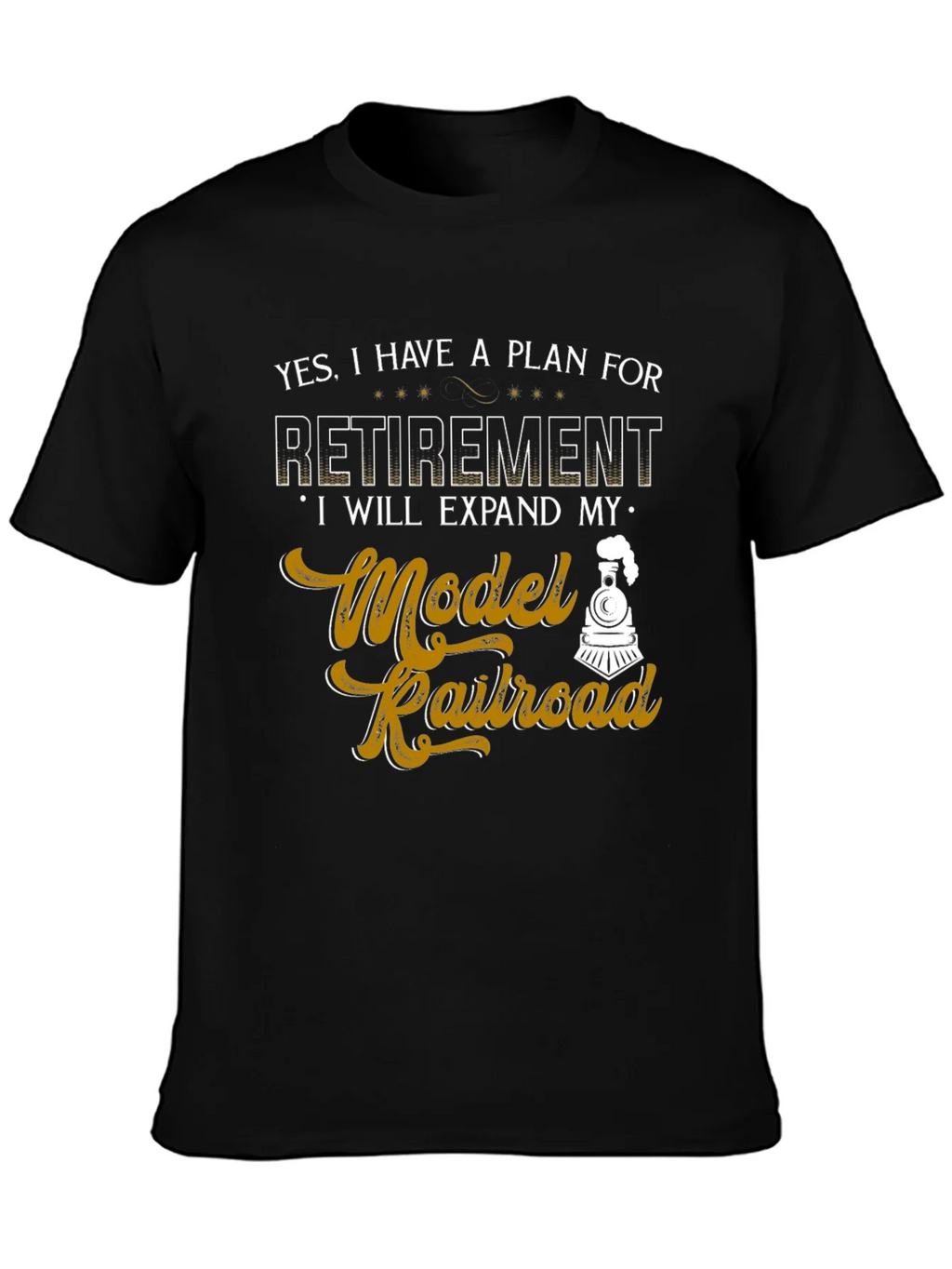 Model Railroad Retirement Plan Graphic Tee product image 3