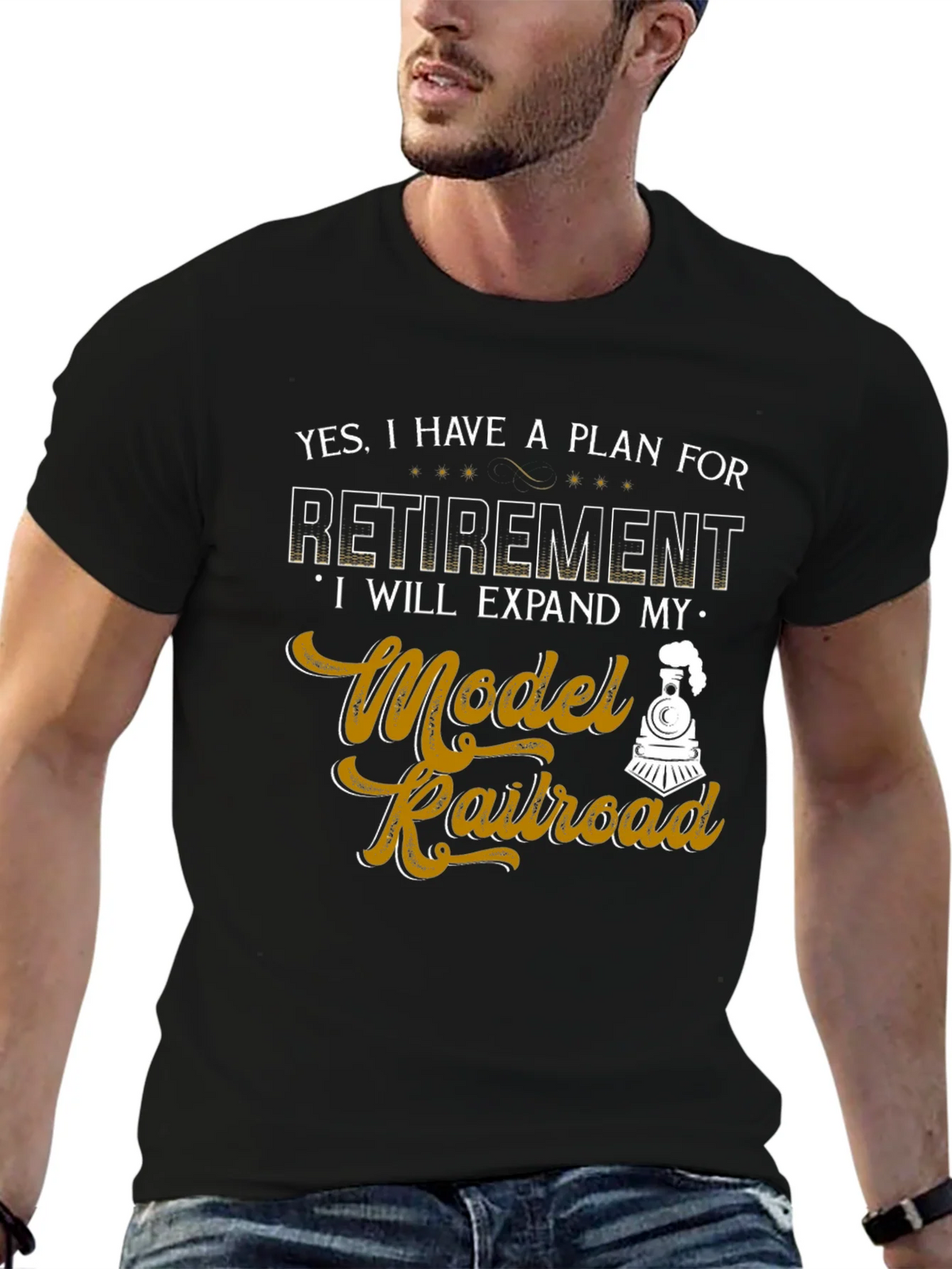Model Railroad Retirement Plan Graphic Tee product image 6