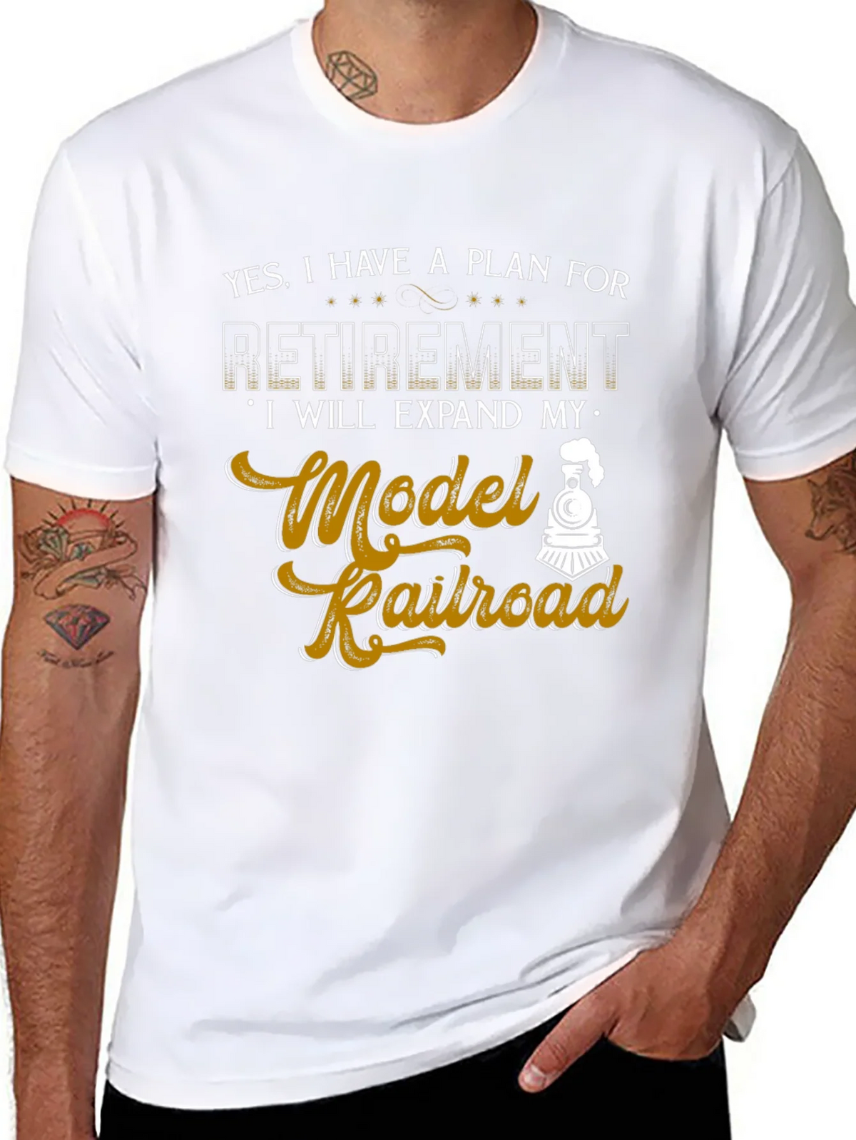 Model Railroad Retirement Plan Graphic Tee product image 7