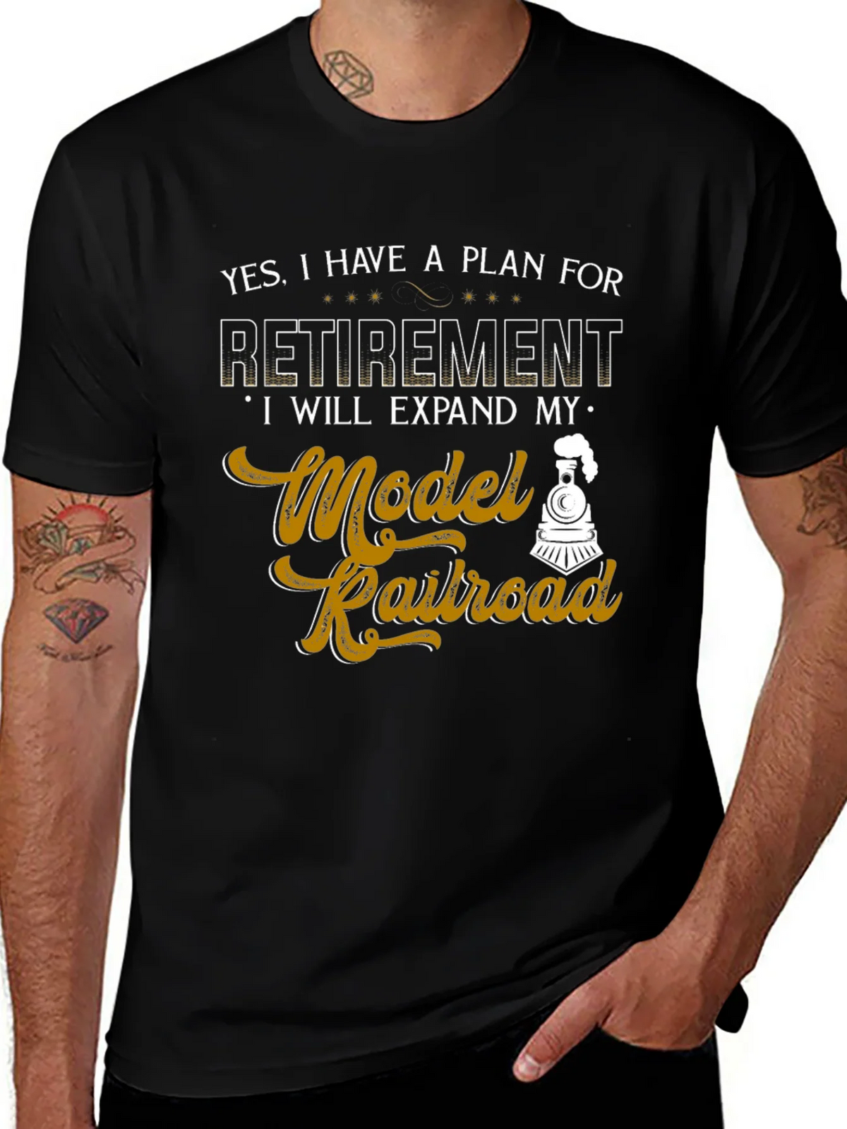 Model Railroad Retirement Plan Graphic Tee product image 1