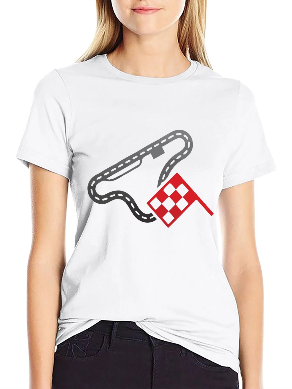 Racing Track & Flag Graphic Tee - Motorsport Fan Shirt product image 8