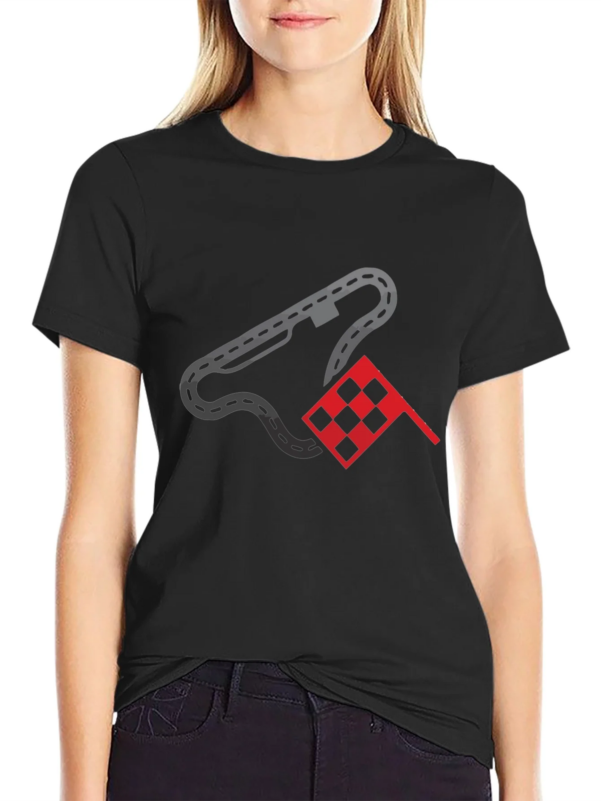 Racing Track & Flag Graphic Tee - Motorsport Fan Shirt product image 2