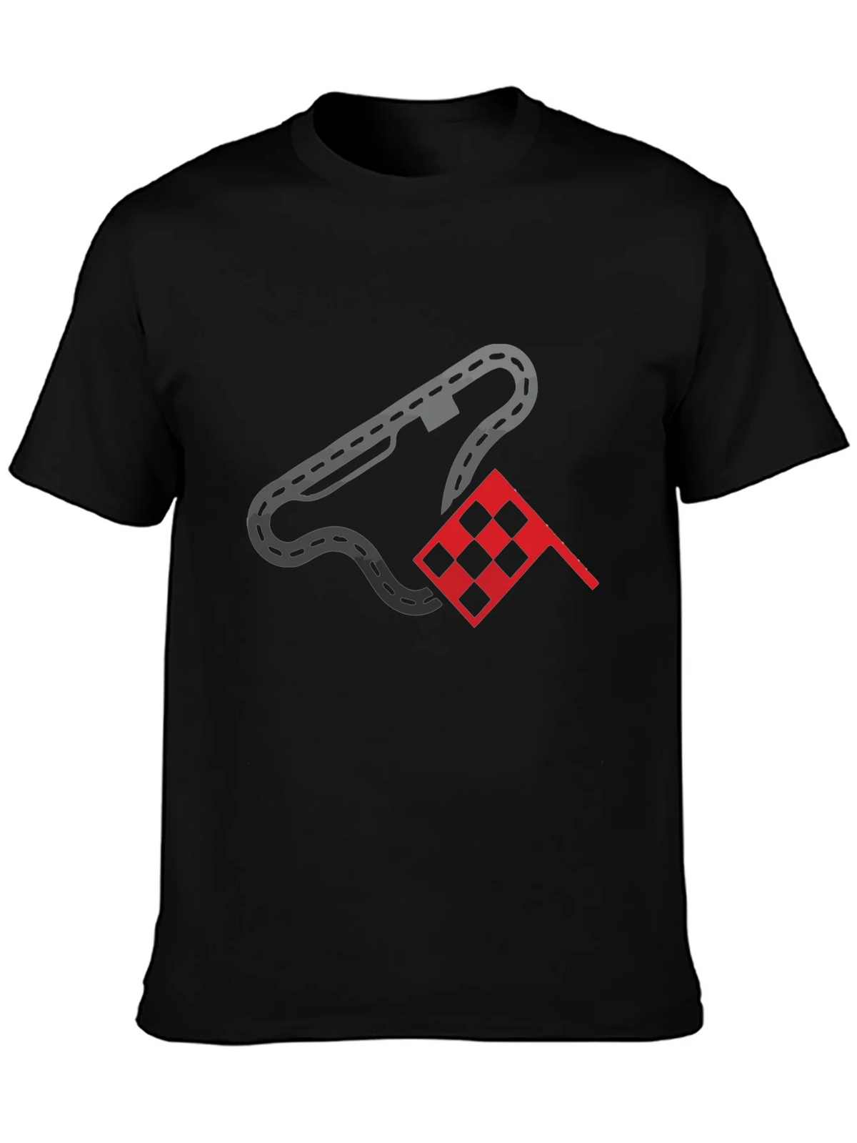 Racing Track & Flag Graphic Tee - Motorsport Fan Shirt product image 3