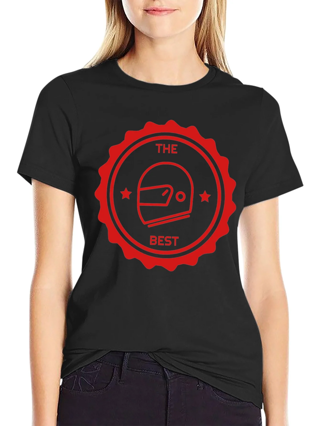 The Best Helmet T-Shirt - Black Crew Neck Tee product image 2