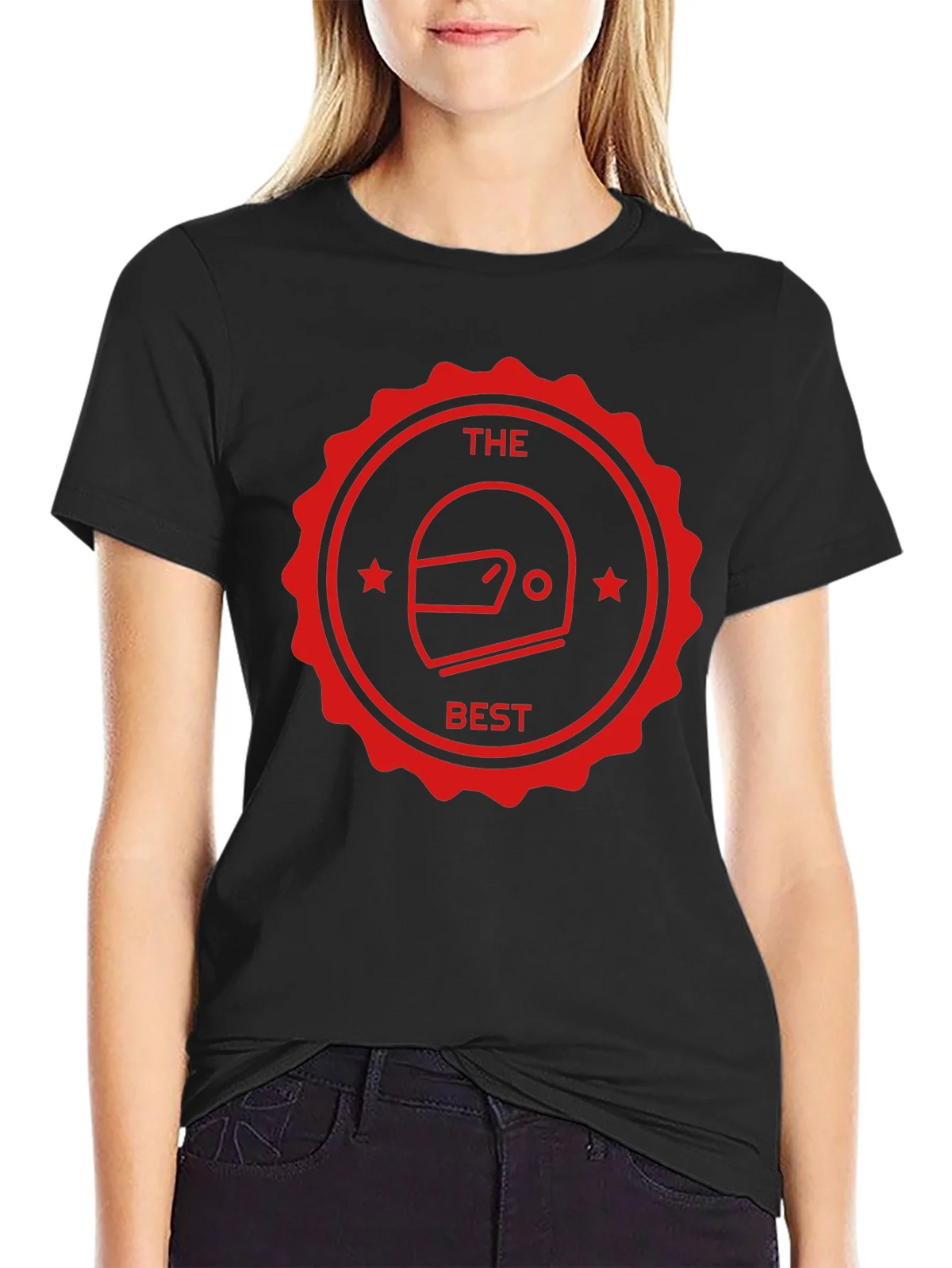 The Best Helmet T-Shirt - Black Crew Neck Tee product image 2
