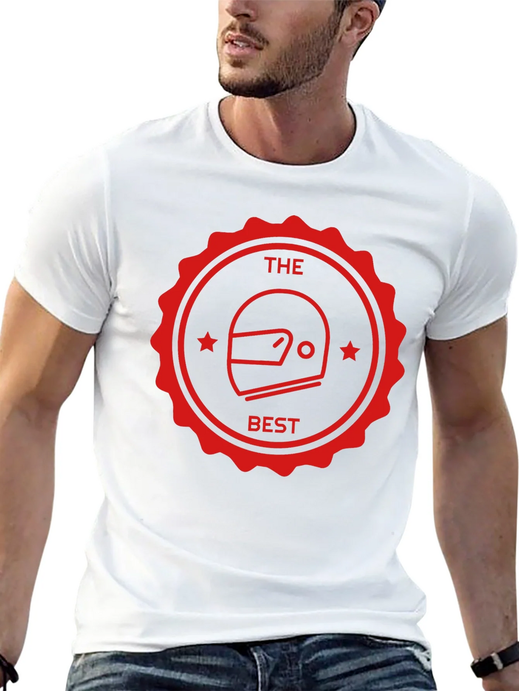 The Best Helmet T-Shirt - Black Crew Neck Tee product image 12