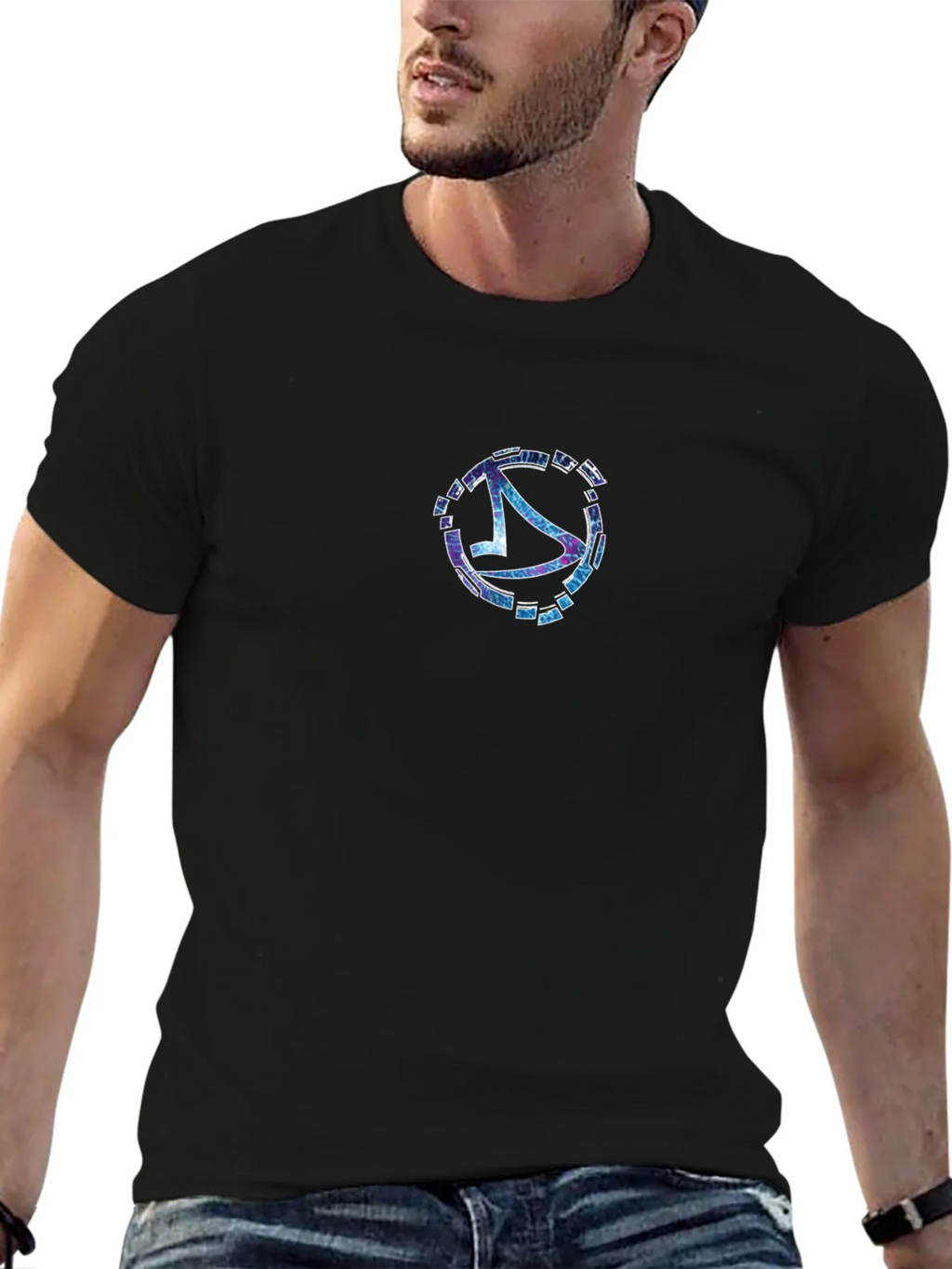 Abstract Logo Graphic Black T-Shirt product image 6