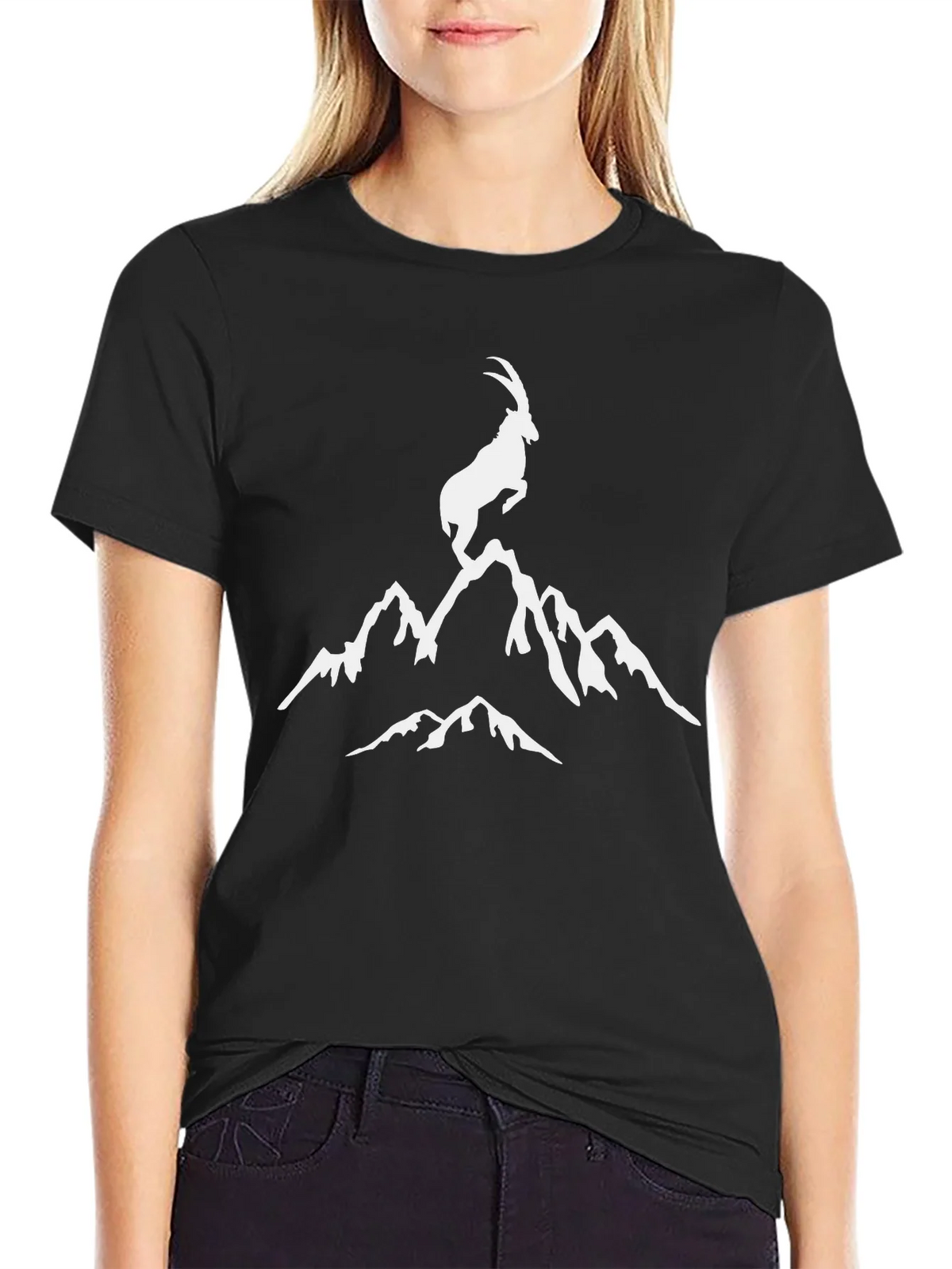 Mountain Goat Graphic Tee - Black product image 2