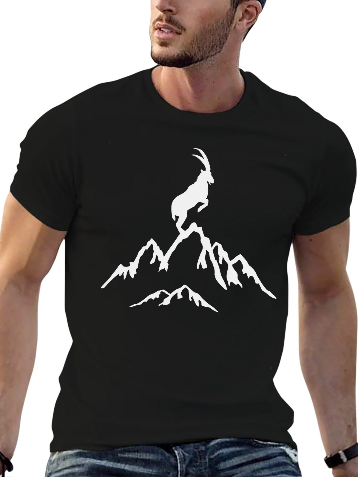 Mountain Goat Graphic Tee - Black product image 6