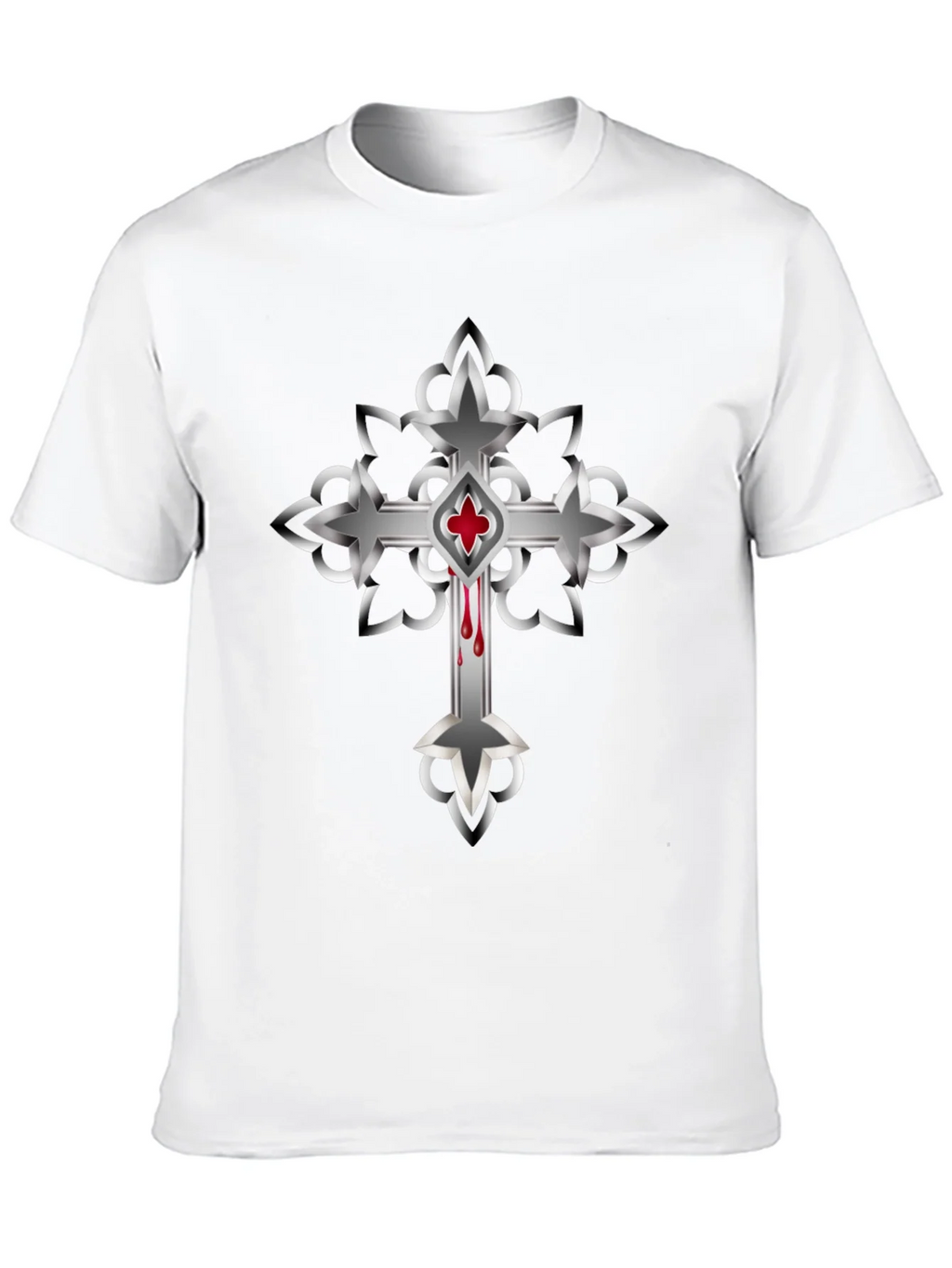 Gothic Cross Graphic T-Shirt - Mens Black Tee product image 9