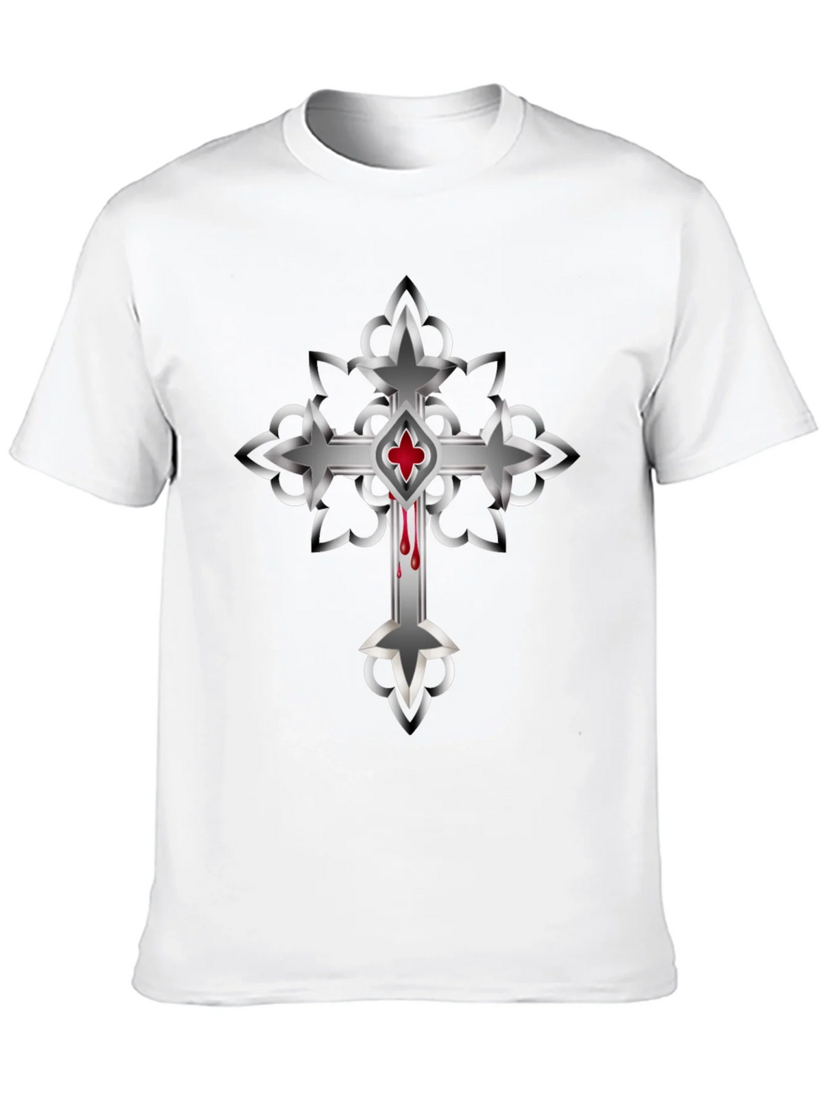 Gothic Cross Graphic T-Shirt - Mens Black Tee product image 9