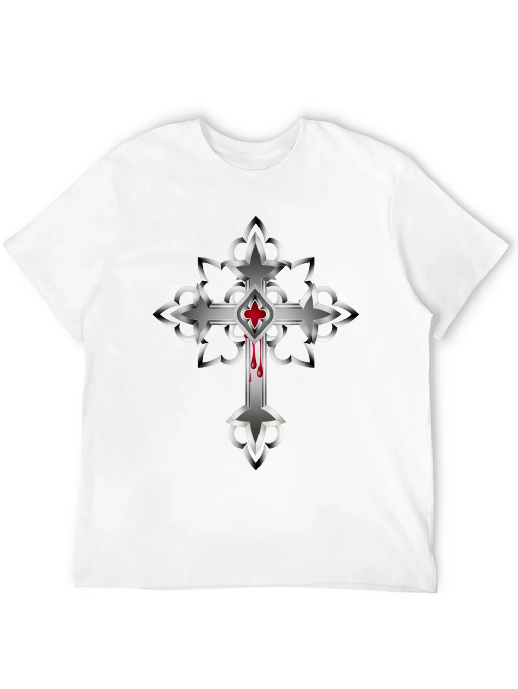 Gothic Cross Graphic T-Shirt - Mens Black Tee product image 11