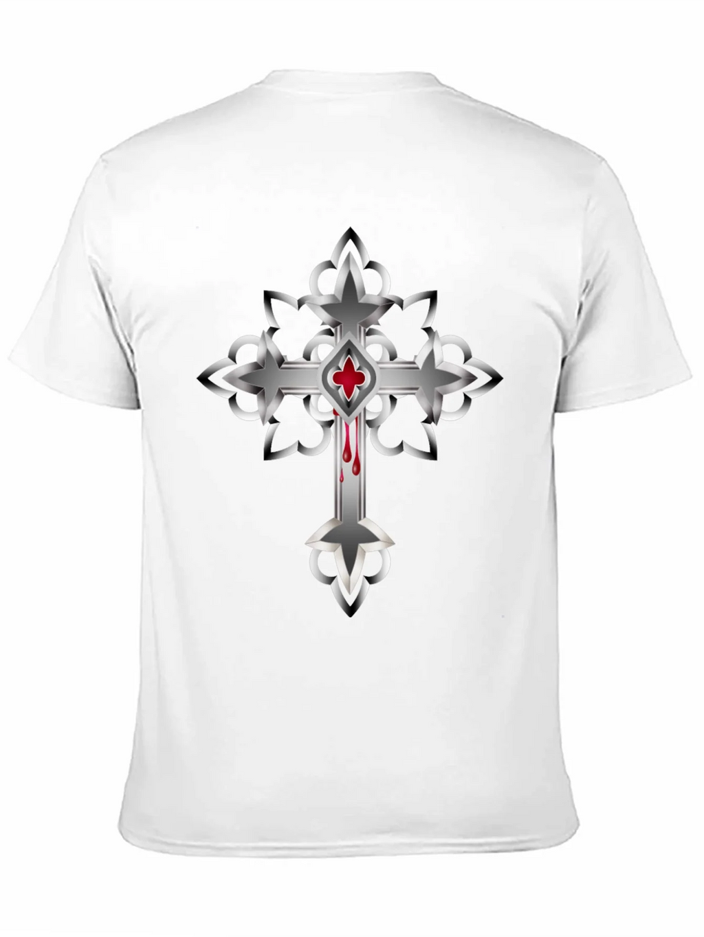 Gothic Cross Graphic T-Shirt - Mens Black Tee product image 10