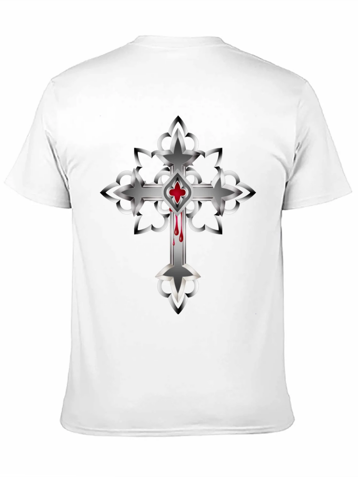 Gothic Cross Graphic T-Shirt - Mens Black Tee product image 10