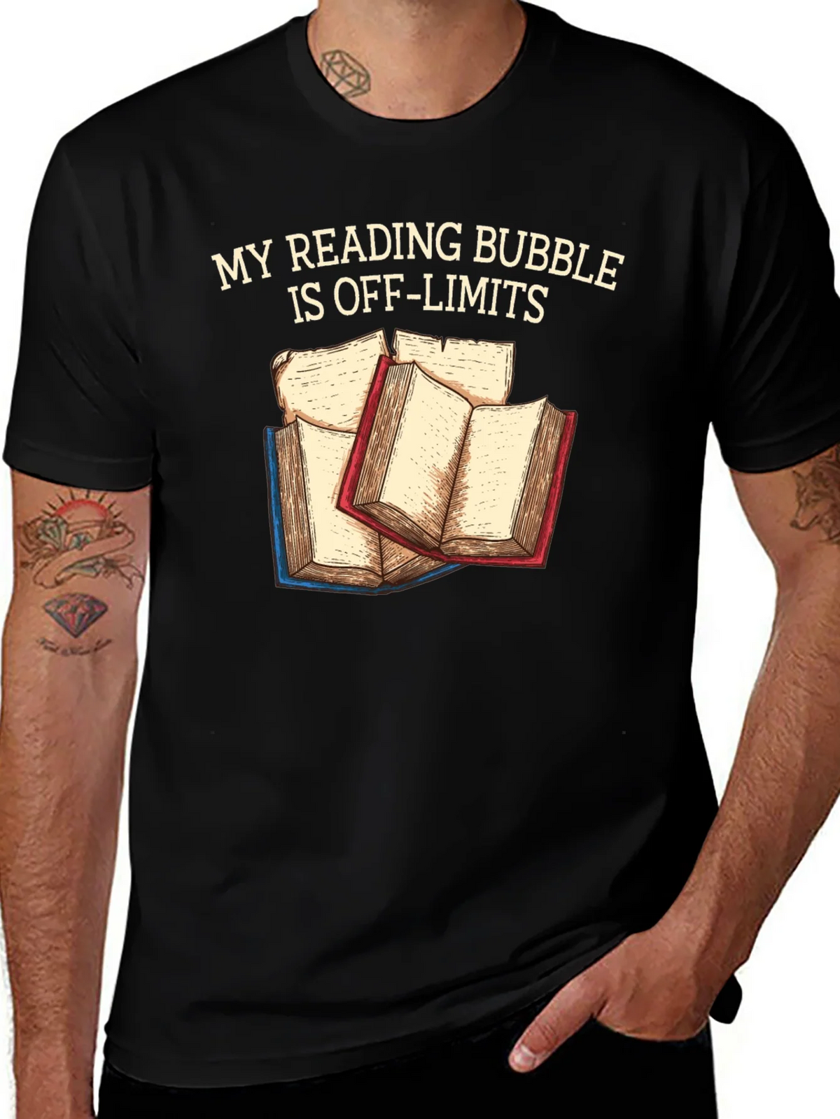 Reading Bubble T-Shirt: Off-Limits Book Lover Tee product image 1