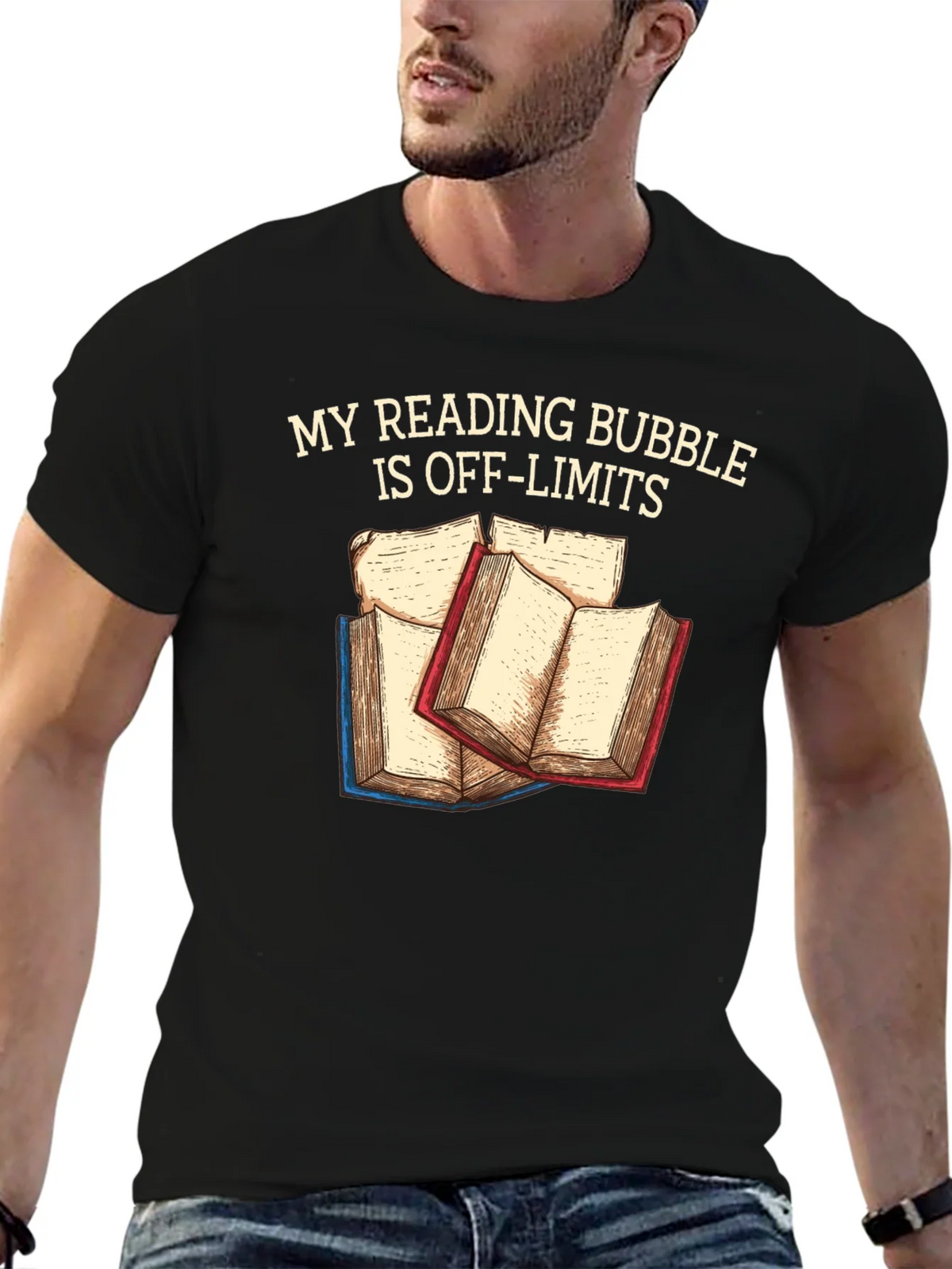 Reading Bubble T-Shirt: Off-Limits Book Lover Tee product image 6