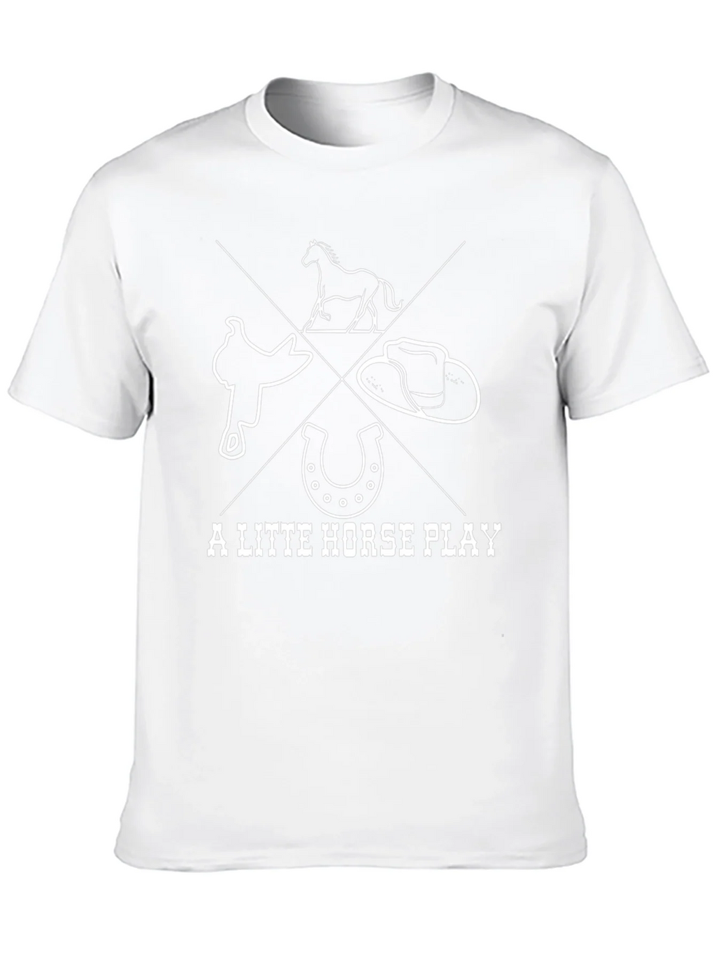 A Little Horse Play Black Graphic Tee